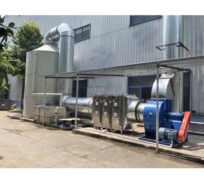 塑料廢氣處理（水噴淋+光催化處理法）